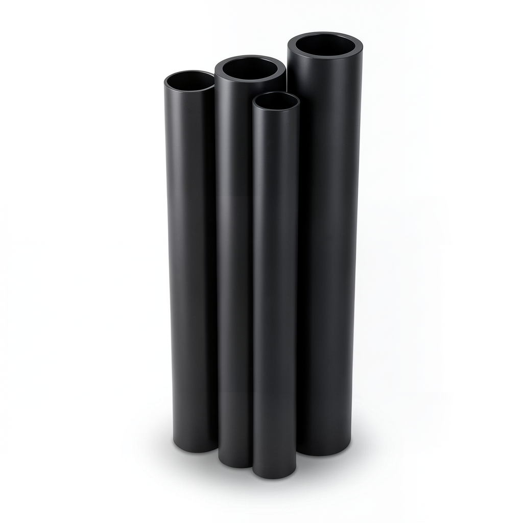 مواسير HDPE PE 80 ضغط 4 بار قطر 400 مم سمك 9.8 مم أسود