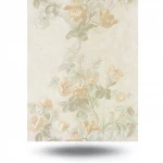 Floral wallpaper, length 10 m, width 0.70 m, pale beige color, model 13019