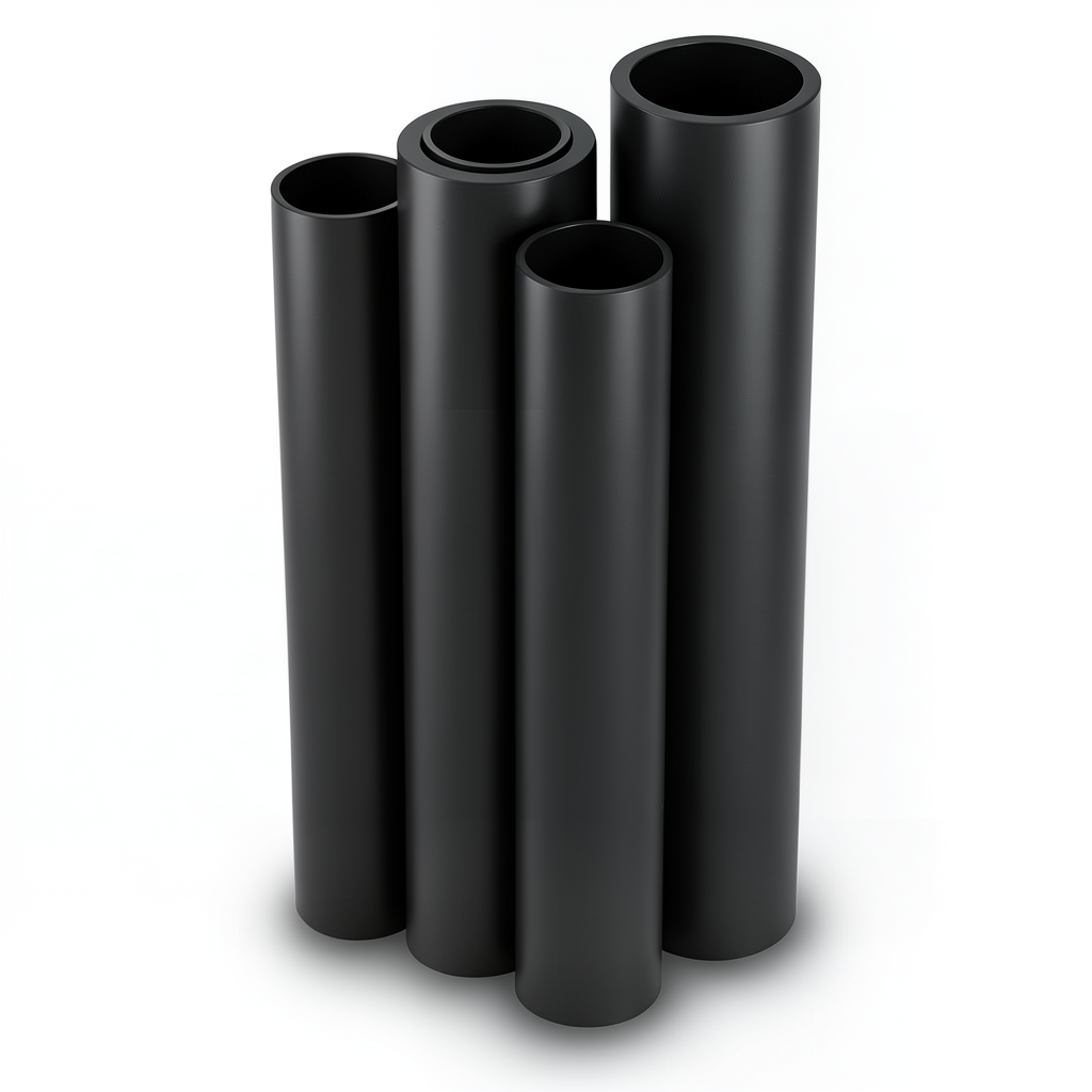 أنابيب HDPE PE 80 ضغط 4 بار قطر 450 مم سمك 11 مم لون أسود