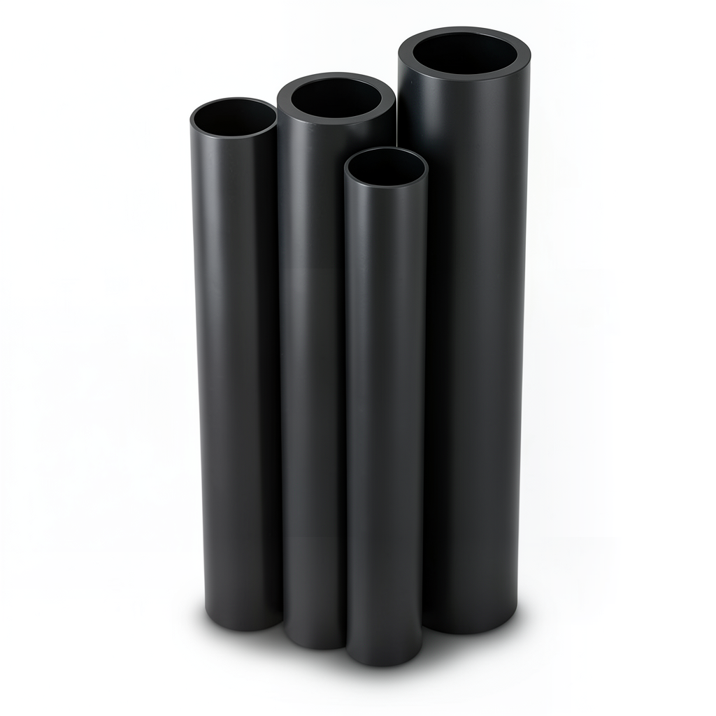أنابيب HDPE PE 80 ضغط 4 بار قطر 1000 مم سمك 24.5 مم لون أسود