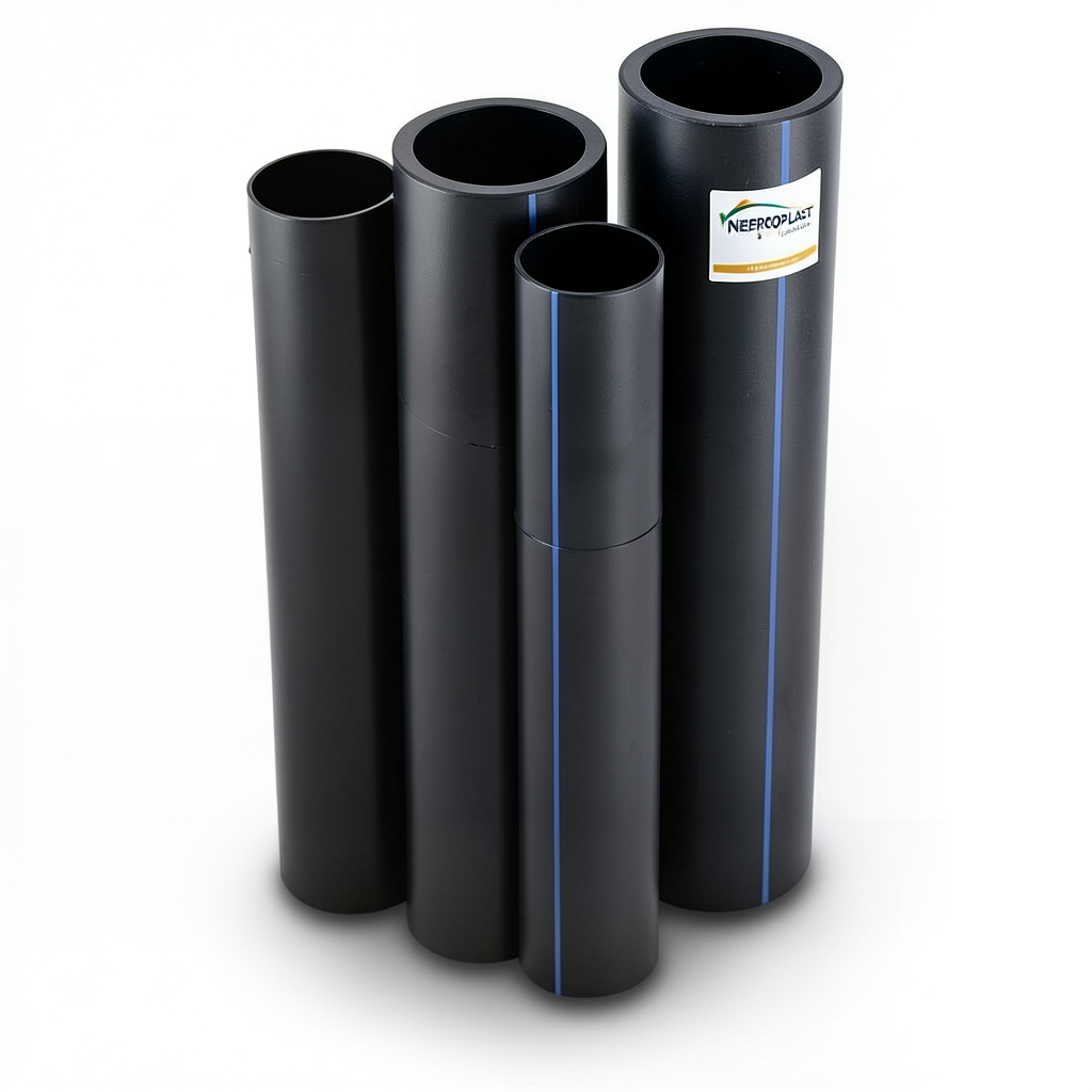 مواسير HDPE نيبروبلاست PE 80 ضغط 6 بار قطر خارجي 450 مم سمك 20.5 مم لون اسود | نيبروبلاست