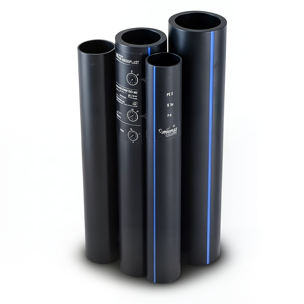 مواسير HDPE PE 80 ضغط 6 بار قطر خارجي 500 مم سمك 22.8 مم لون اسود | نيبروبلاست