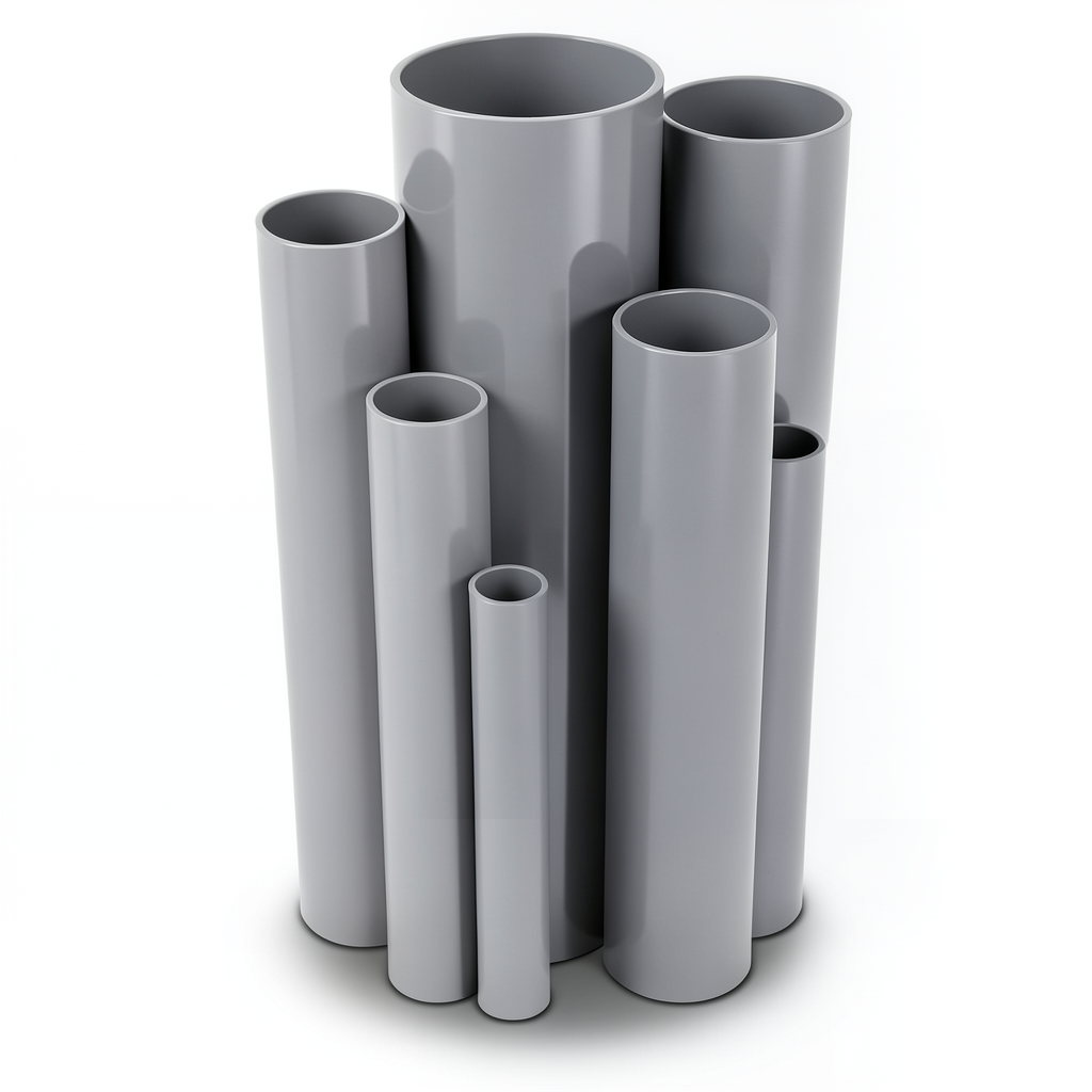 مواسير UPVC مقاس 3 إنش سمك 3.18 مم لون رمادي