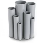 مواسير UPVC مقاس 4 إنش سمك 3.81 مم لون رمادي