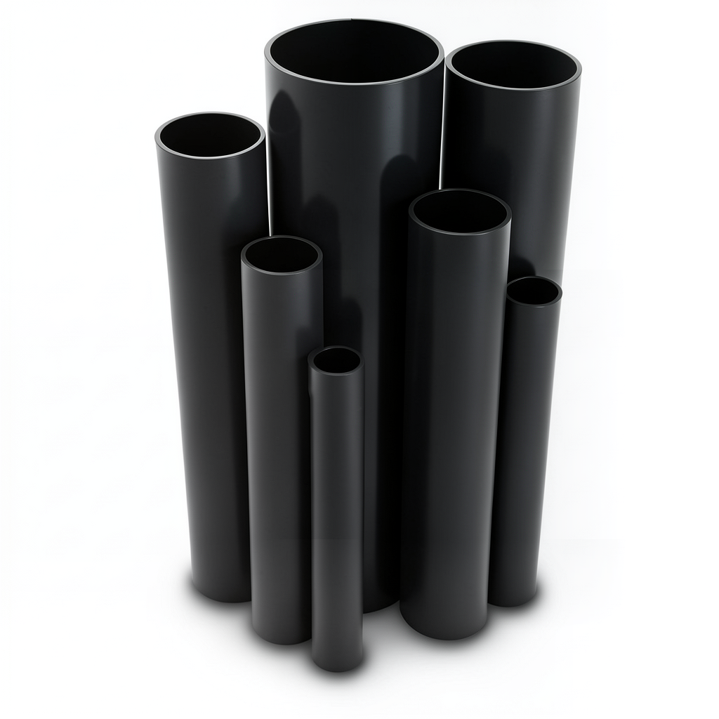 مواسير UPVC ضغط 16 بار قطر خارجي 90 مم سمك 6.7 مم لون اسود