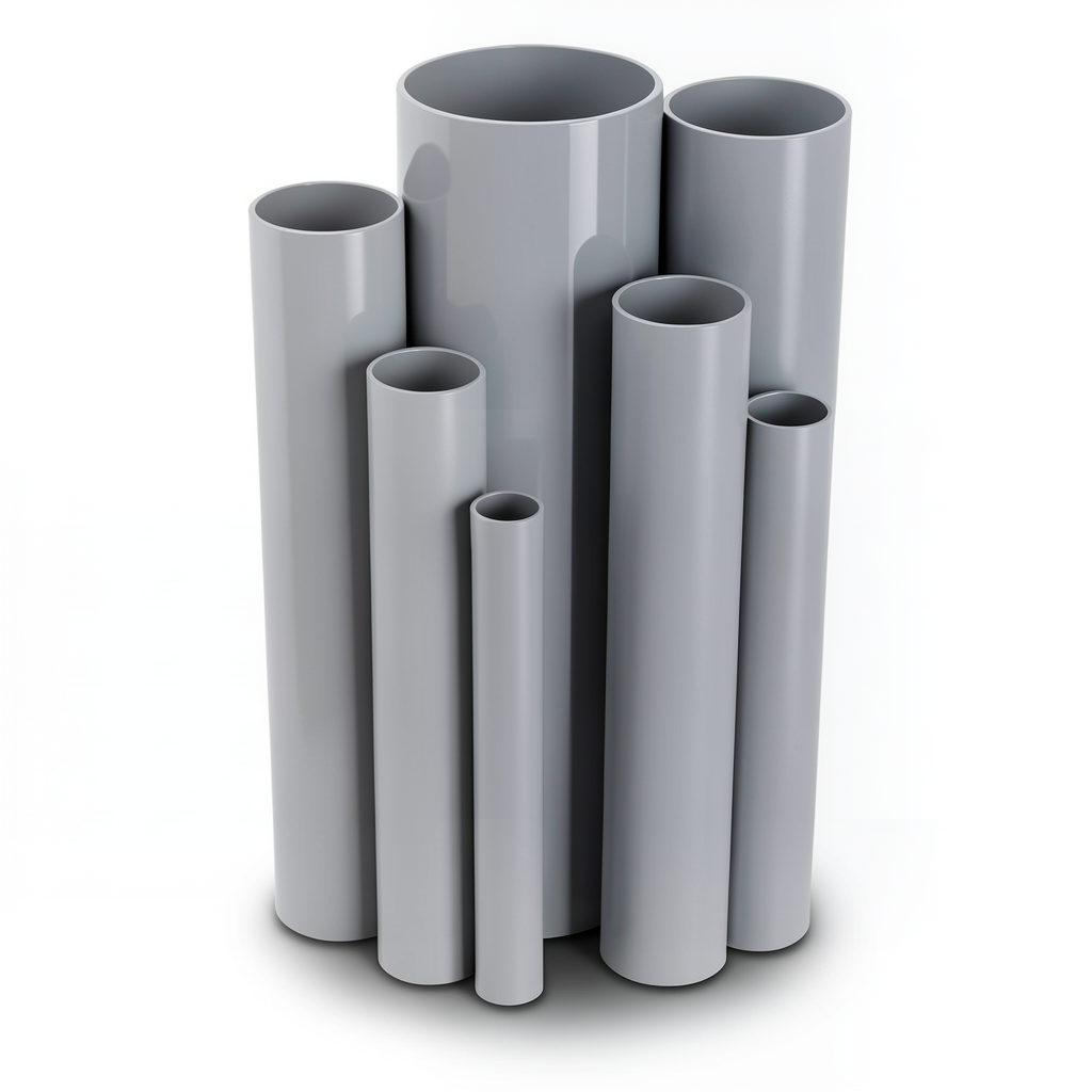 مواسير UPVC مقاس ¼ 1 إنش سمك 1.78 مم لون رمادي