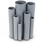 مواسير UPVC جدول 40 مقاس ¾ إنش سمك 2.87 مم لون رمادي
