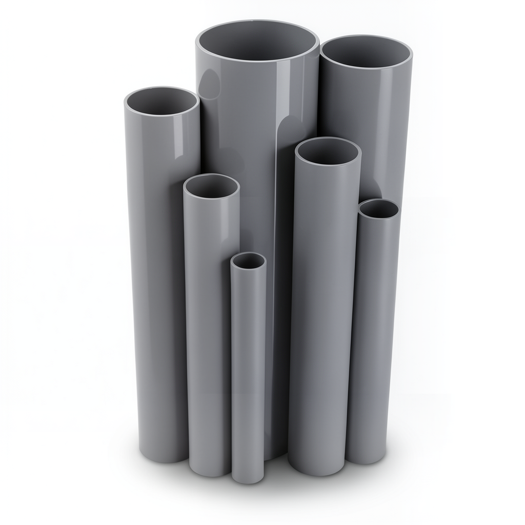 UPVC Pipes Schedule 40 Size 2 Inch Thickness 3.91 mm Gray