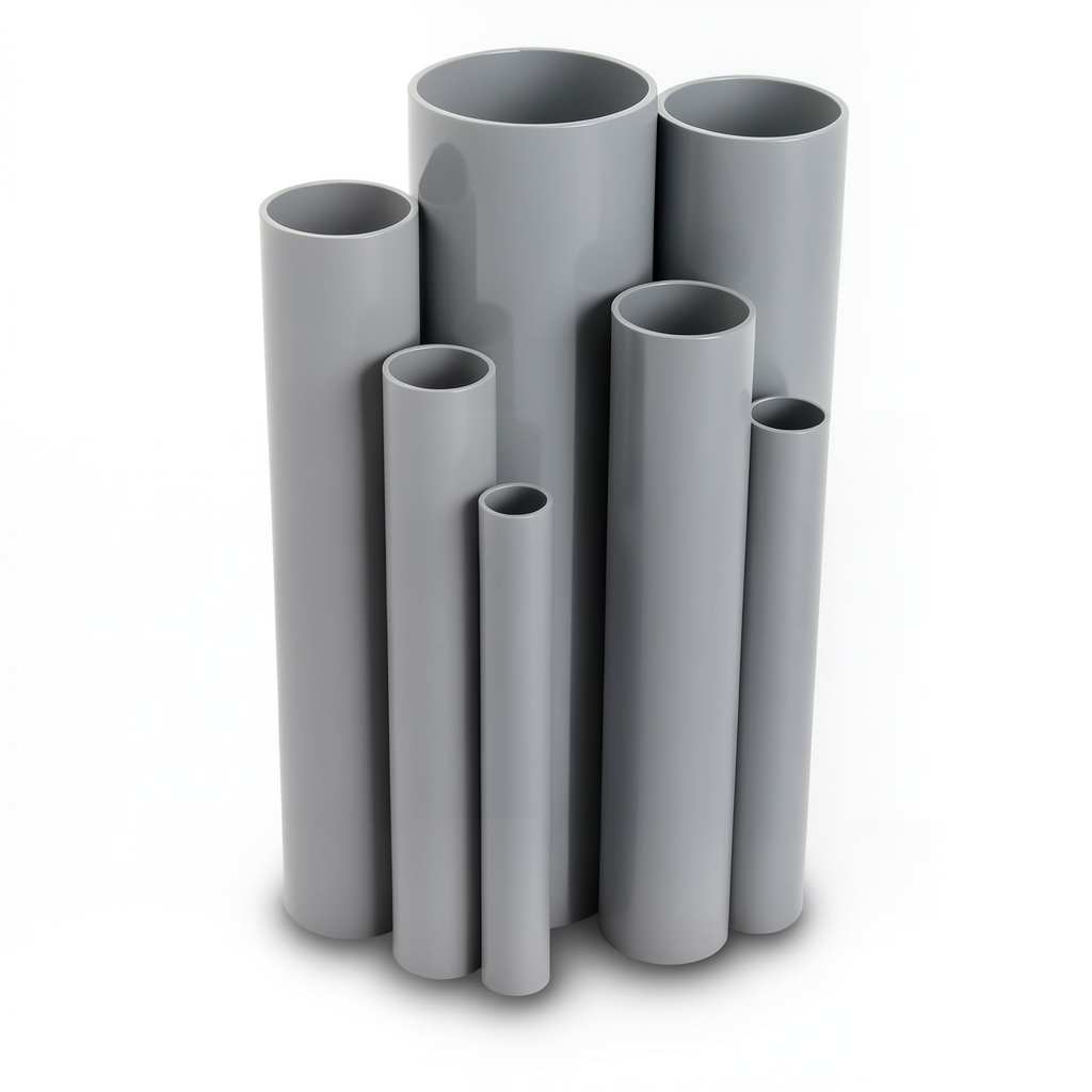 مواسير UPVC جدول 40 مقاس 3 إنش سمك 5.49 مم لون رمادي