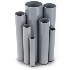 مواسير UPVC جدول 40 مقاس 2 إنش سمك 3.91 مم لون رمادي