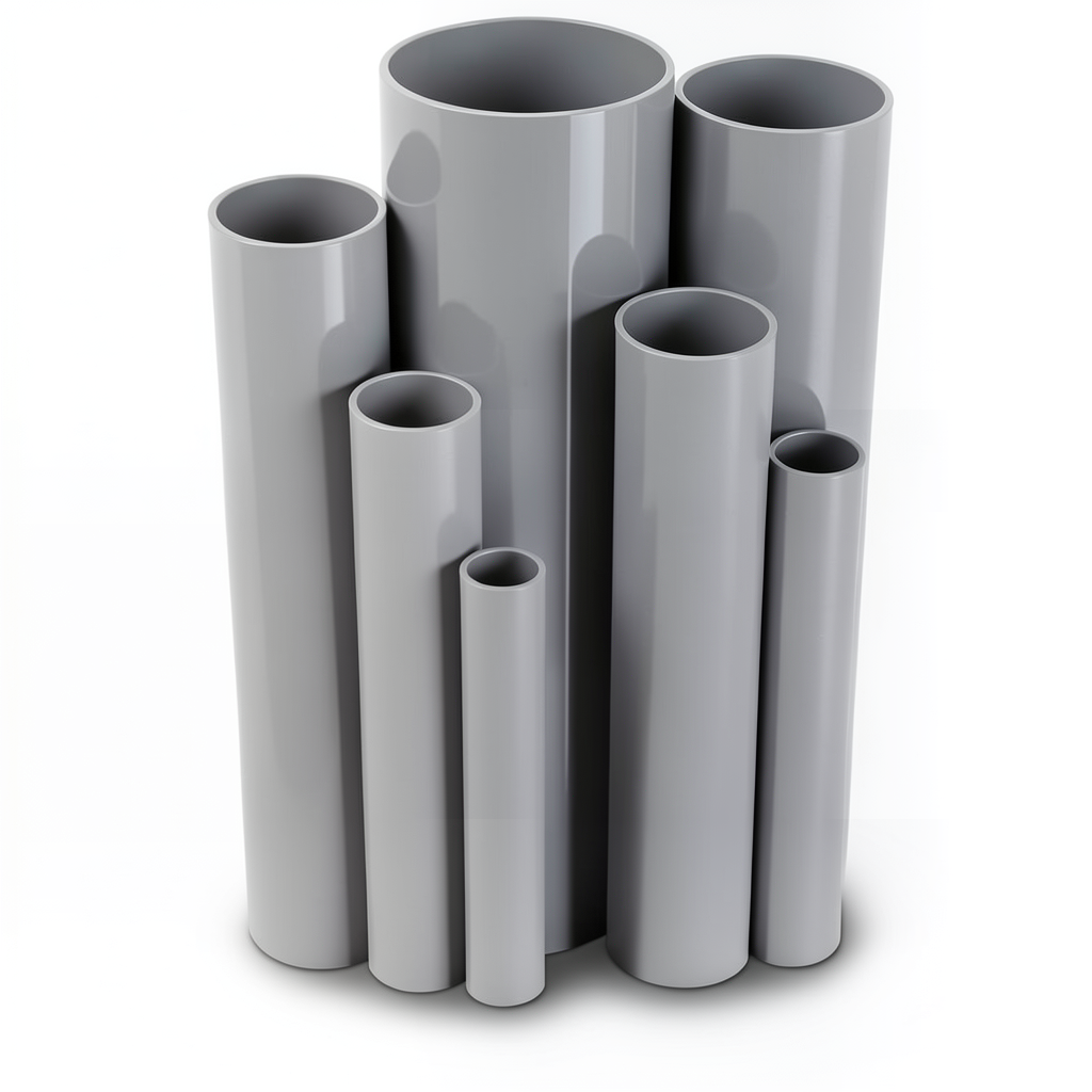 UPVC Pipes Schedule 80 Size ½ Inch Thickness 3.73 mm Gray