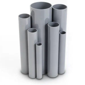 مواسير UPVC جدول 40 مقاس ½ 2 إنش سمك 5.16 مم لون رمادي