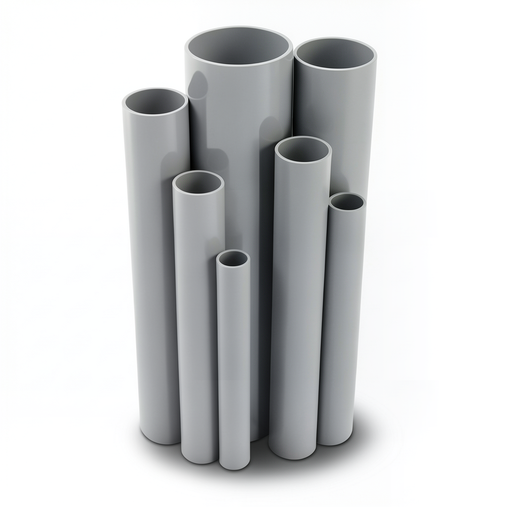 مواسير UPVC جدول 80 مقاس ¾ إنش سمك 3.91 مم لون رمادي