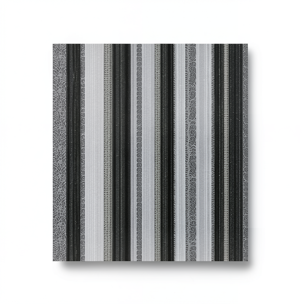 Italian Wall Decoration 10m x 0.53m Gray with Black, Model 6242