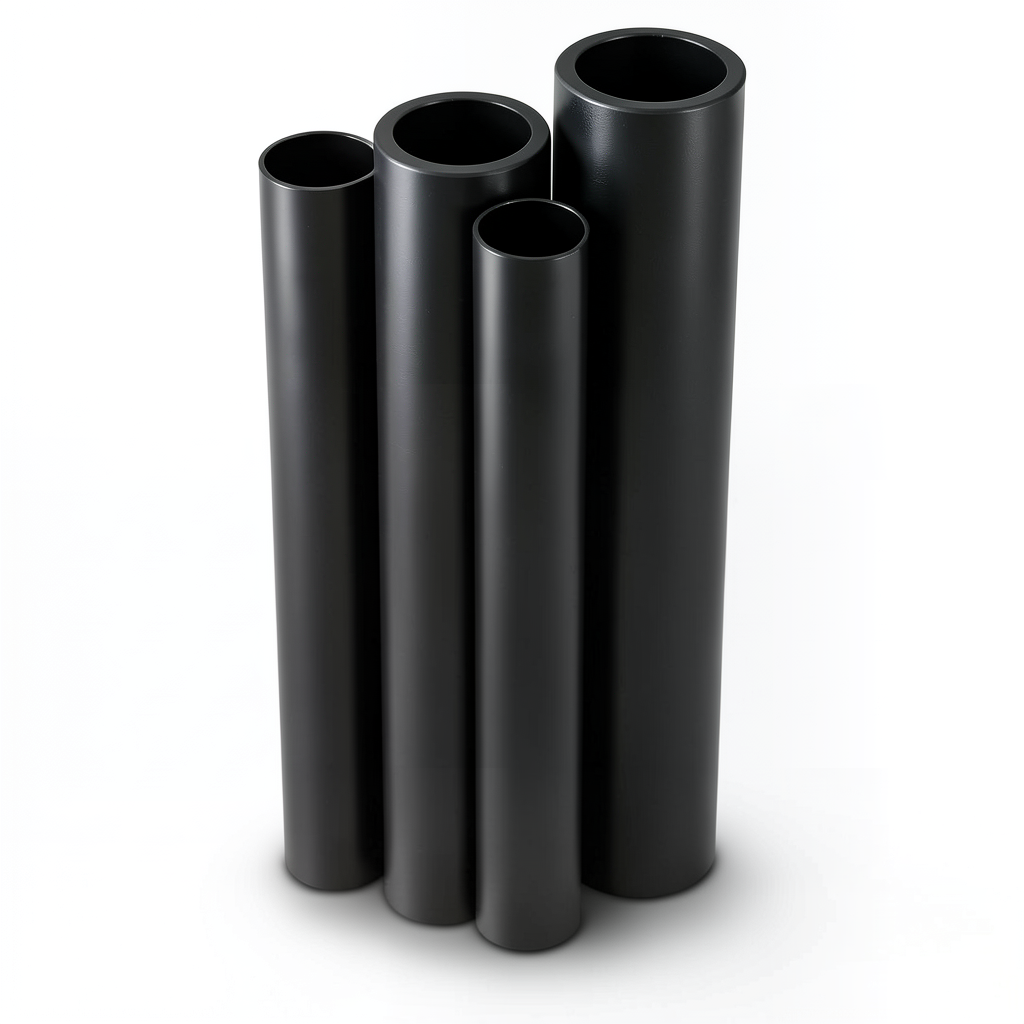 مواسير HDPE PE 80 ضغط 6 بار قطر خارجي 200 مم سمك 9.1 مم لون اسود | نيبروبلاست