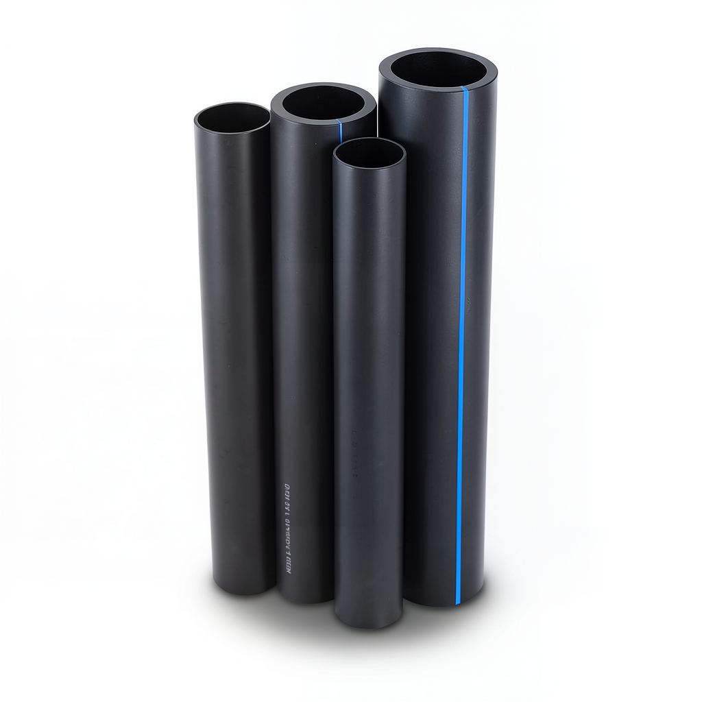 مواسير HDPE PE 80 ضغط 6 بار قطر خارجي 250 مم سمك 11.4 مم لون أسود | نيبروبلاست