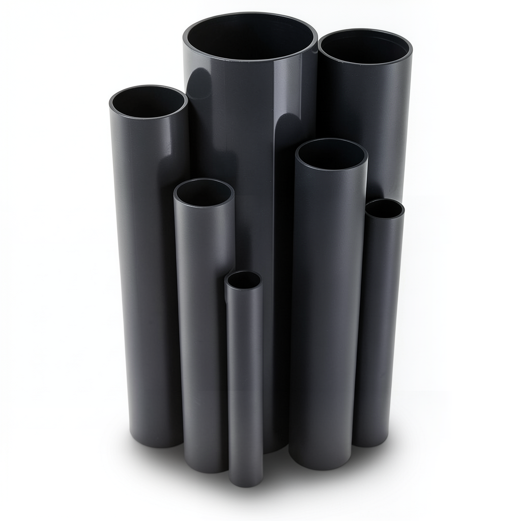 مواسير UPVC ضغط 16 بار قطر خارجي 90 مم سمك 6.7 مم لون اسود