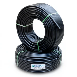 أنابيب HDPE PE 80 ضغط 6 بار قطر خارجي 63 مم سمك 2.9 مم لون أسود | نيبروبلاست