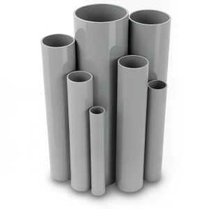 مواسير UPVC ضغط 2.5 بار قطر خارجي 125 مم سمك 1.8 مم لون رمادي