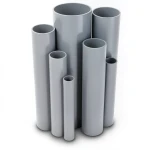 مواسير UPVC جدول 40 مقاس ¾ إنش سمك 2.87 مم لون رمادي