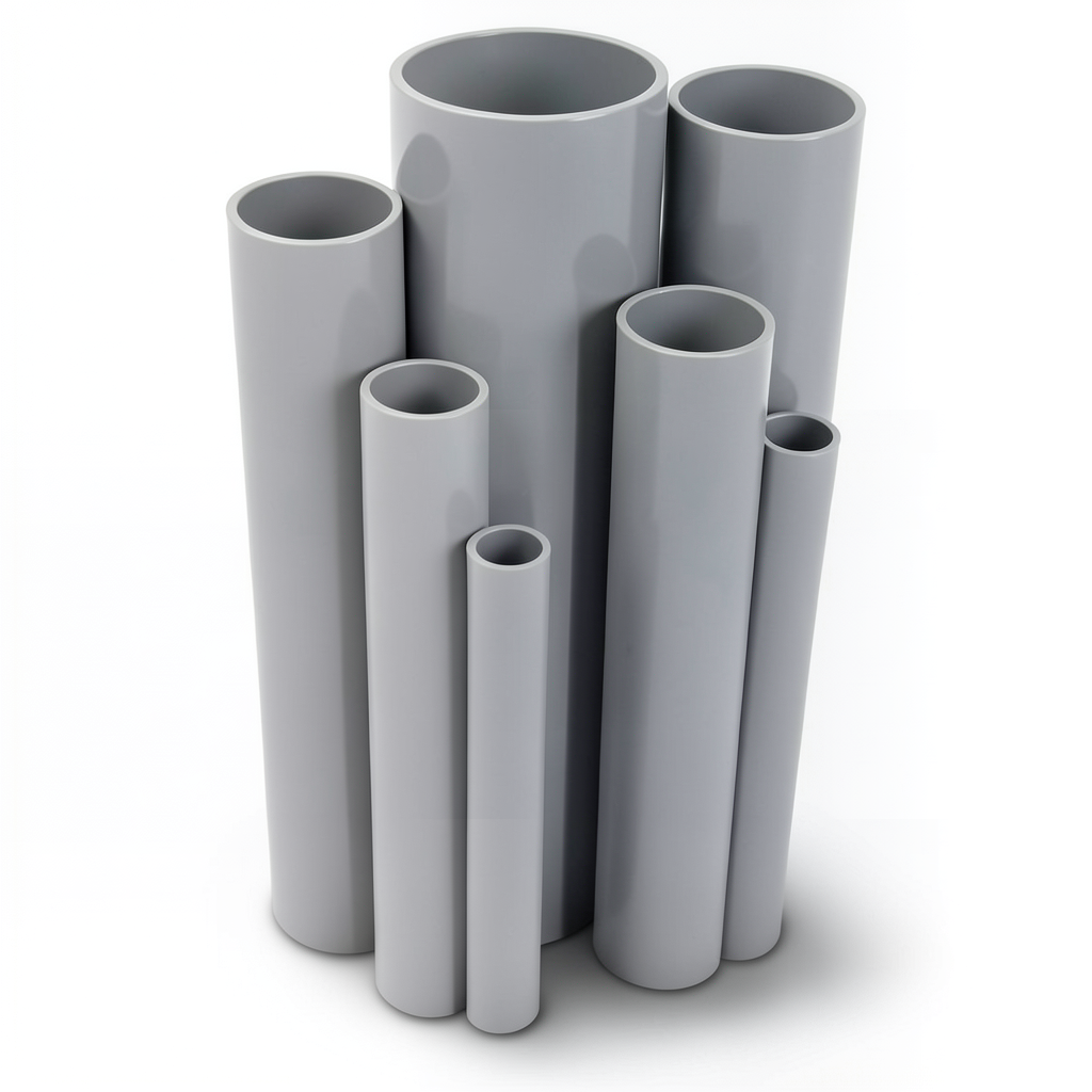 UPVC Pipes Schedule 40 Size 1 Inch Thickness 3.38 mm Gray