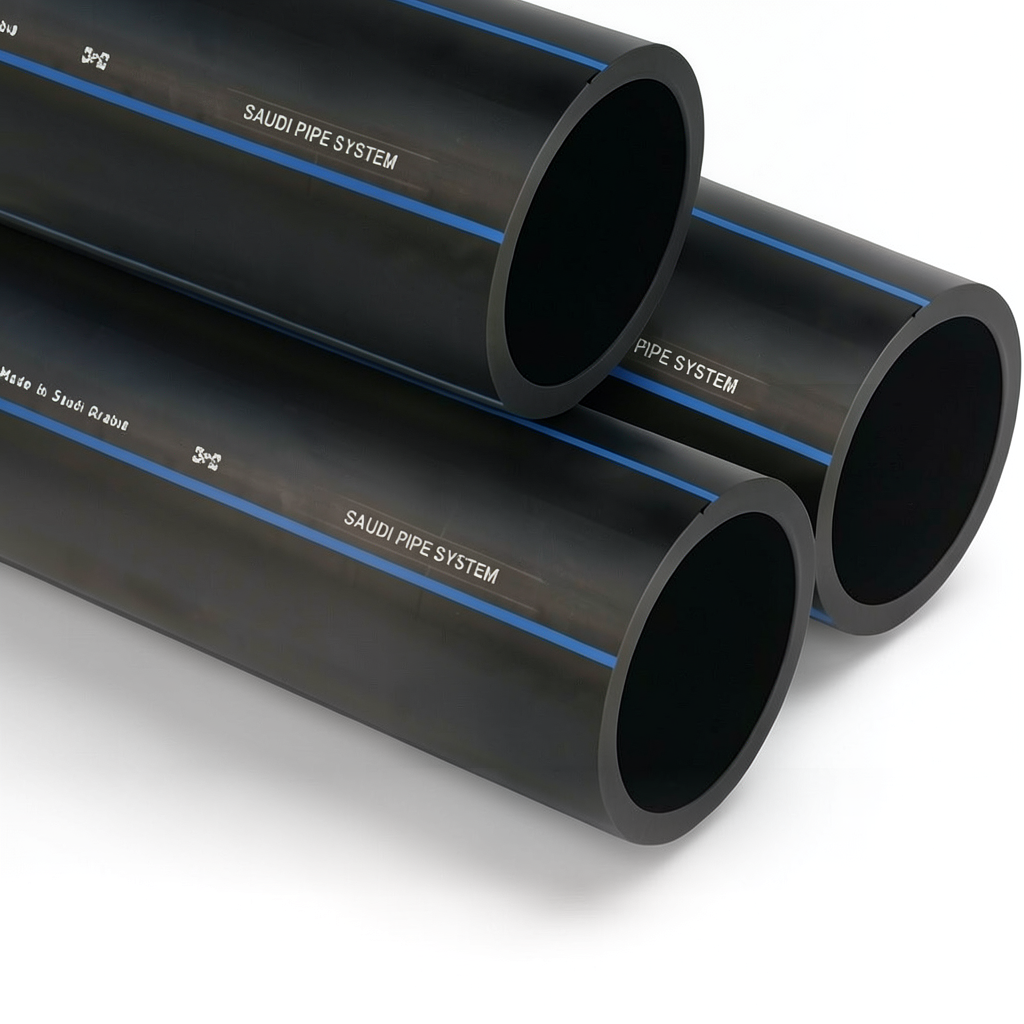 SPS HDPE Pipe PE 100 Pressure 6 Bar Outside Diameter 50 mm Thickness 2 mm Black | Saudi Pipes Systems (SPS)