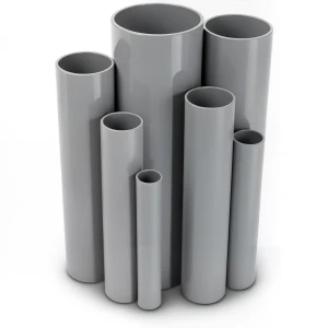 مواسير UPVC جدول 40 مقاس 2 إنش سمك 3.91 مم لون رمادي