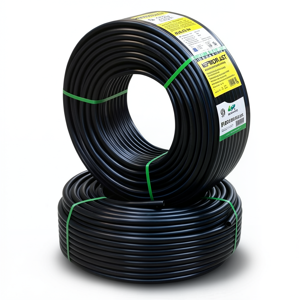 HDPE Pipes PE 80 Pressure 6 Bar Outside Diameter 125 mm Thickness 5.7 mm Black | NEPROPLAST