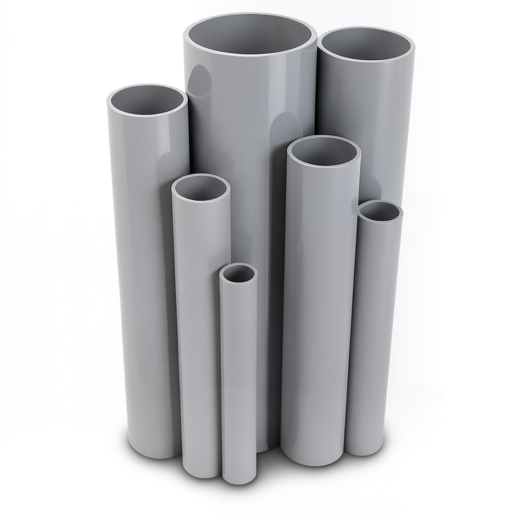 UPVC Pipes Schedule 40 Size 3 Inch Thickness 5.49 mm Gray
