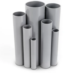 مواسير UPVC جدول 40 مقاس 5 إنش سمك 6.22 مم لون رمادي
