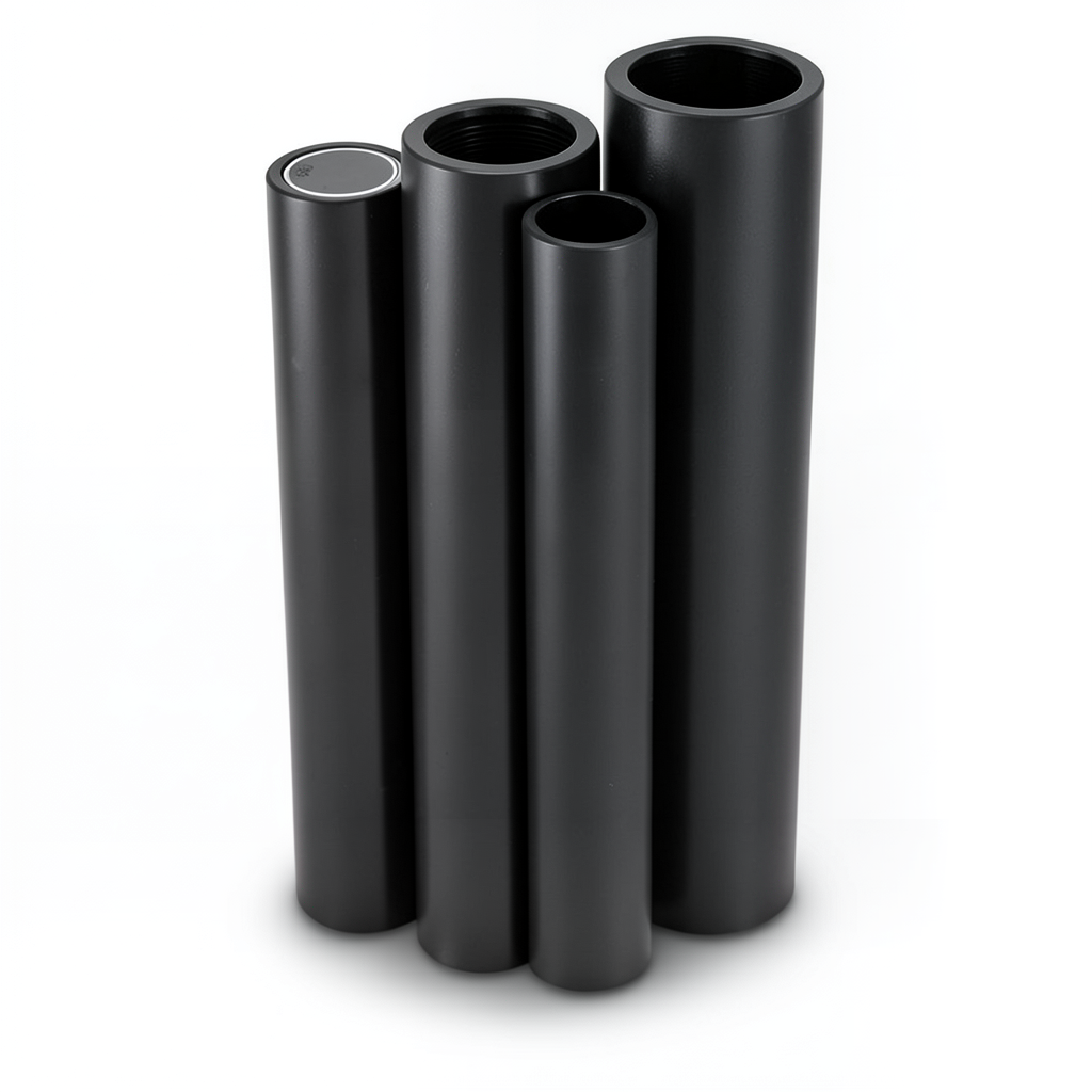 HDPE Pipes PE 80 Pressure 6 Bar Outside Diameter 140 mm Thickness 6.4 mm Black