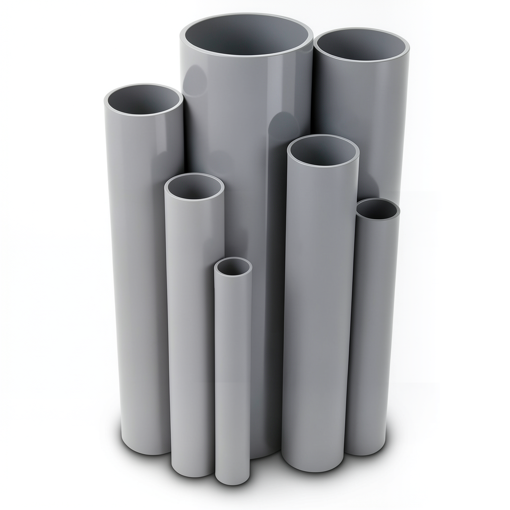 UPVC Pipes Schedule 80 Size ½ Inch Thickness 3.73 mm Gray