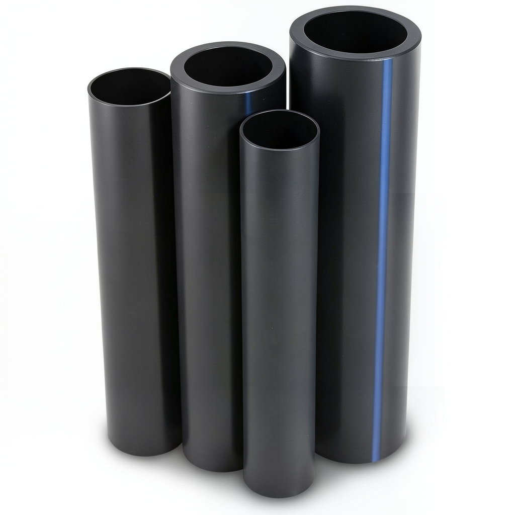أنابيب HDPE الراجحي PE 80 ضغط 4 بار قطر خارجي 1600 مم سمك 39.2 مم أسود