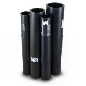 مواسير HDPE PE 80 ضغط 6 بار قطر خارجي 160 مم سمك 7.3 مم لون اسود | نيبروبلاست