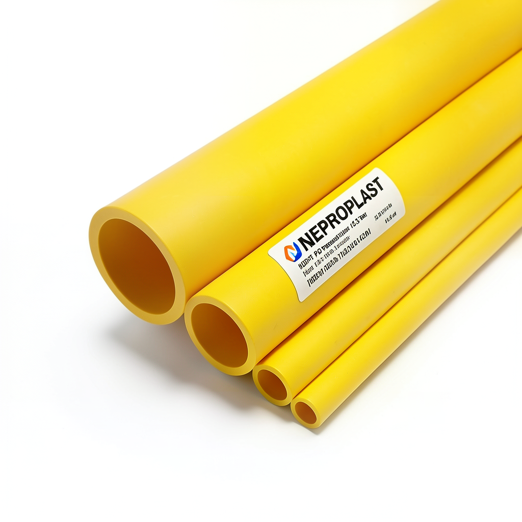 HDPE Pipes PE 100 Pressure 12.5 Bar Outside Diameter 630 mm Thickness 46.3 mm Yellow | NEPROPLAST
