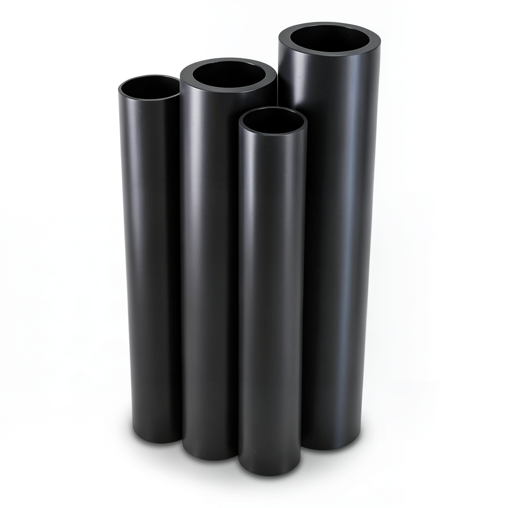 مواسير HDPE PE 80 ضغط 6 بار قطر خارجي 160 مم سمك 7.3 مم لون أسود