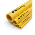 مواسير HDPE PE 80 ضغط 10 بار قطر خارجي 140 مم سمك 10.3 مم لون أصفر | نيبروبلاست