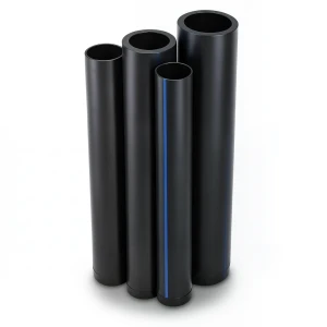 مواسير HDPE PE 80 ضغط 6 بار قطر خارجي 200 مم سمك 9.1 مم لون اسود | نيبروبلاست