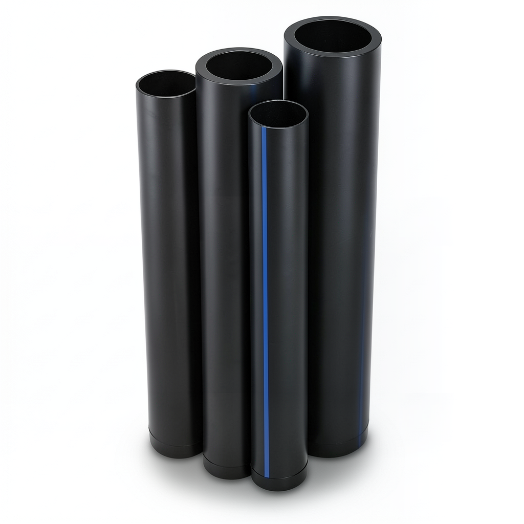 مواسير HDPE PE 80 ضغط 6 بار قطر خارجي 200 مم سمك 9.1 مم لون اسود | نيبروبلاست