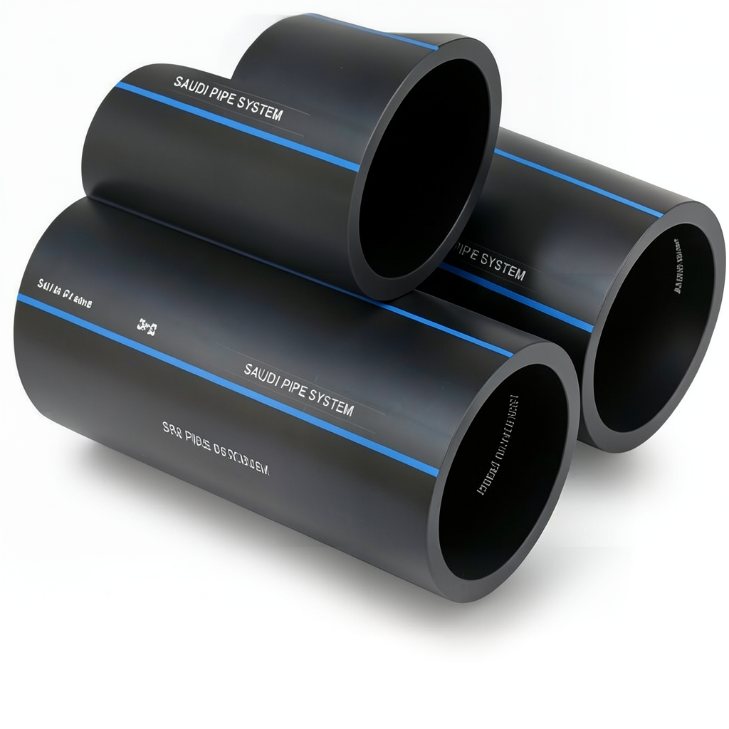 أنابيب HDPE SPS PE 100 ضغط 16 بار قطر خارجي 25 مم سمك 2.3 مم لون أسود | مصنع أنظمة الانابيب السعودي (SPS)