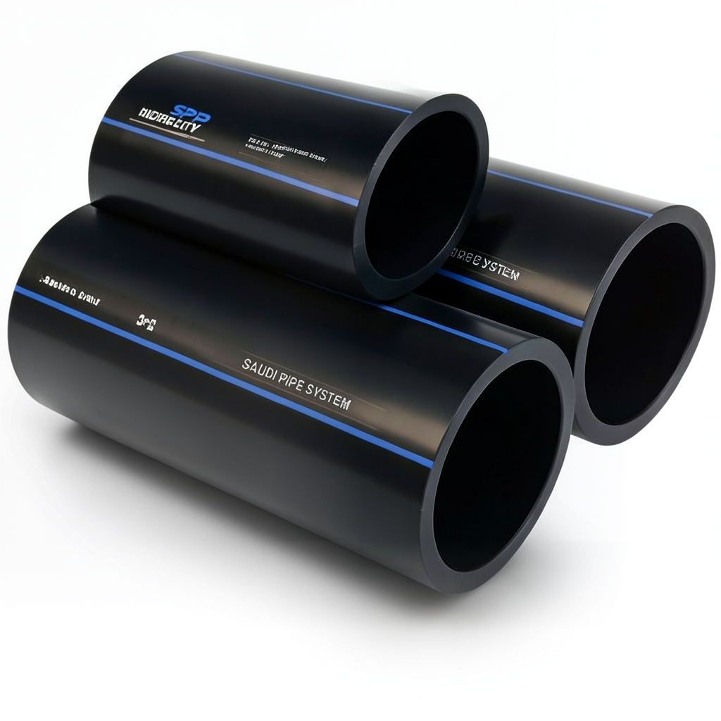 أنابيب HDPE السعودى PE 100 ضغط 10 بار قطر خارجي 32 مم سمك 2 مم لون أسود | مصنع أنظمة الانابيب السعودي (SPS)