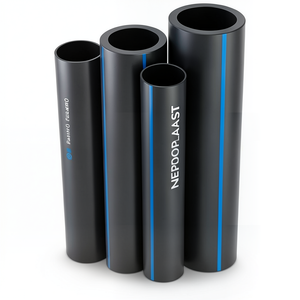 HDPE Pipes PE 80 Pressure 6 Bar Outside Diameter 225 mm Thickness 10.3 mm Black | NEPROPLAST