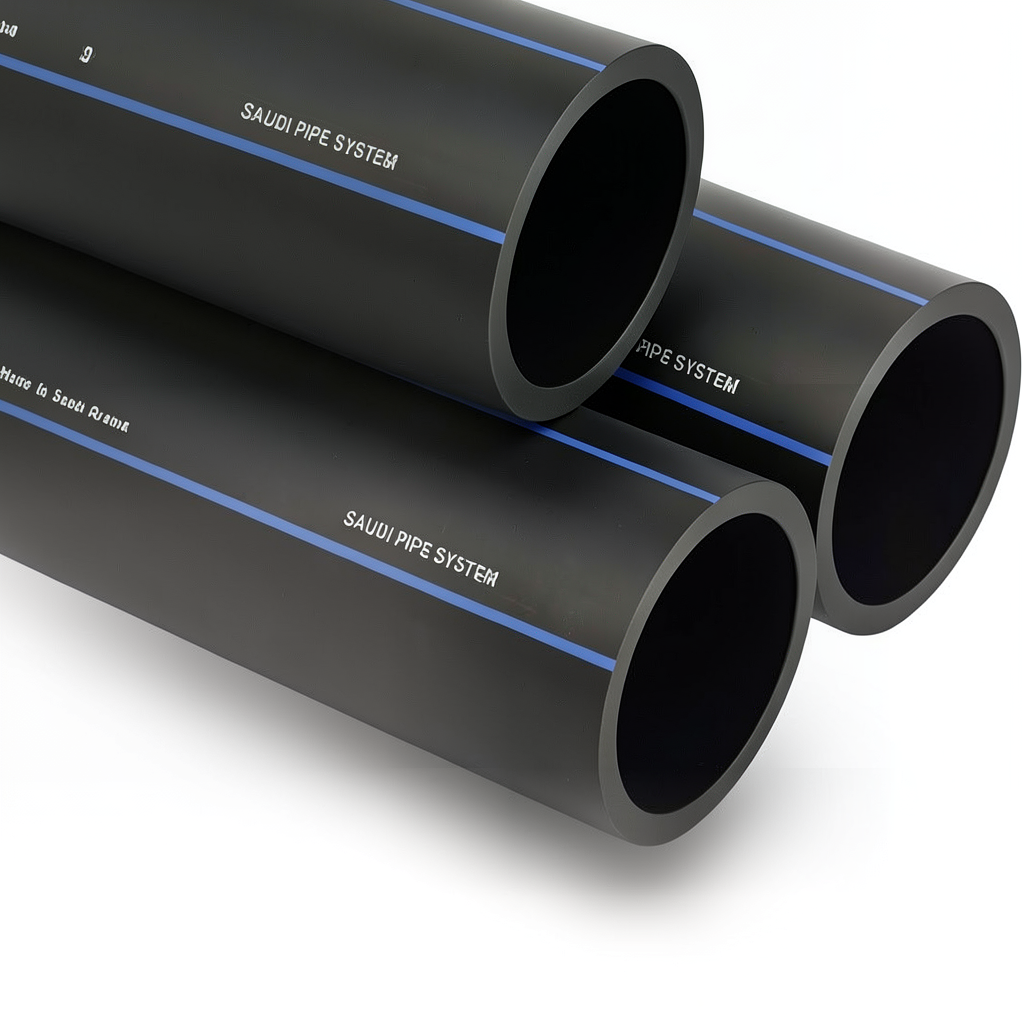 SPS HDPE Pipes PE 100 Pressure 16 Bar Outside Diameter 32 mm Thickness 3 mm Black | Saudi Pipes Systems (SPS)