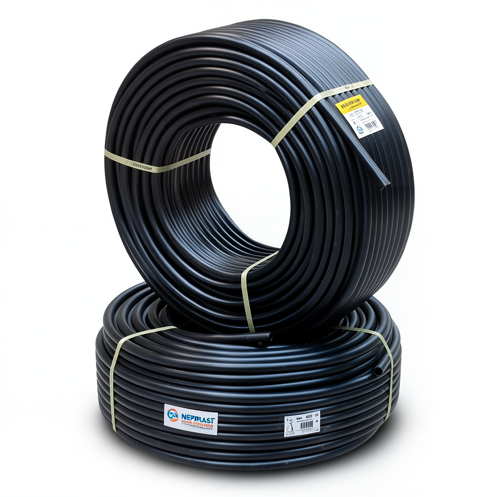 أنابيب HDPE PE 80 ضغط 6 بار قطر خارجي 63 مم سمك 2.9 مم لون أسود | نيبروبلاست