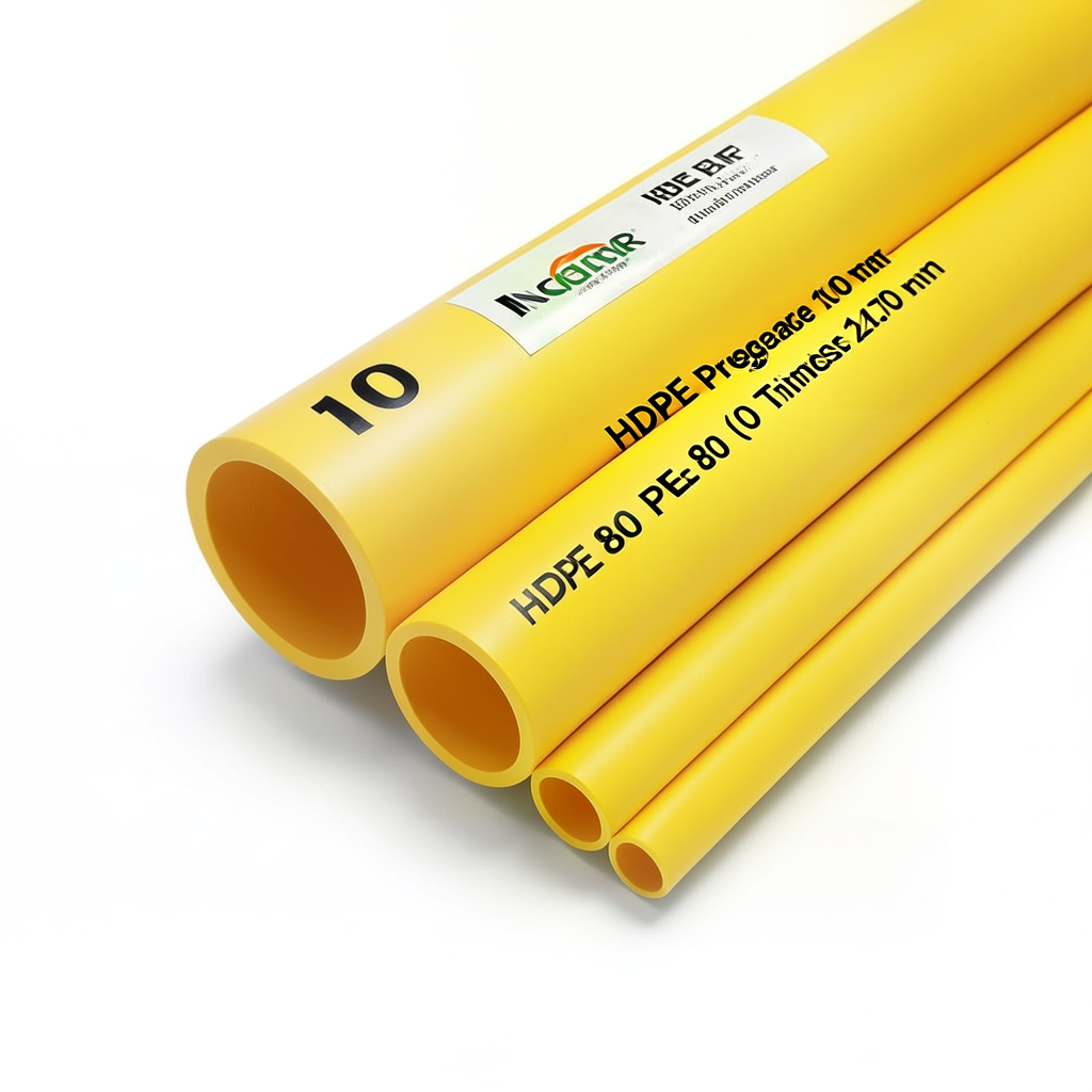 HDPE Pipes PE 80 Pressure 10 Bar Diameter 200 mm Thickness 14.7 mm Yellow | NEPROPLAST