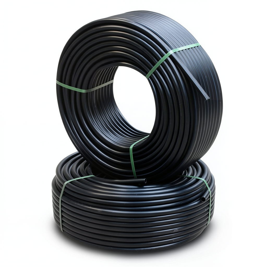 أنابيب HDPE PE 80 ضغط اسمي 6 بار قطر 90 مم سمك 4.1 مم لون أسود