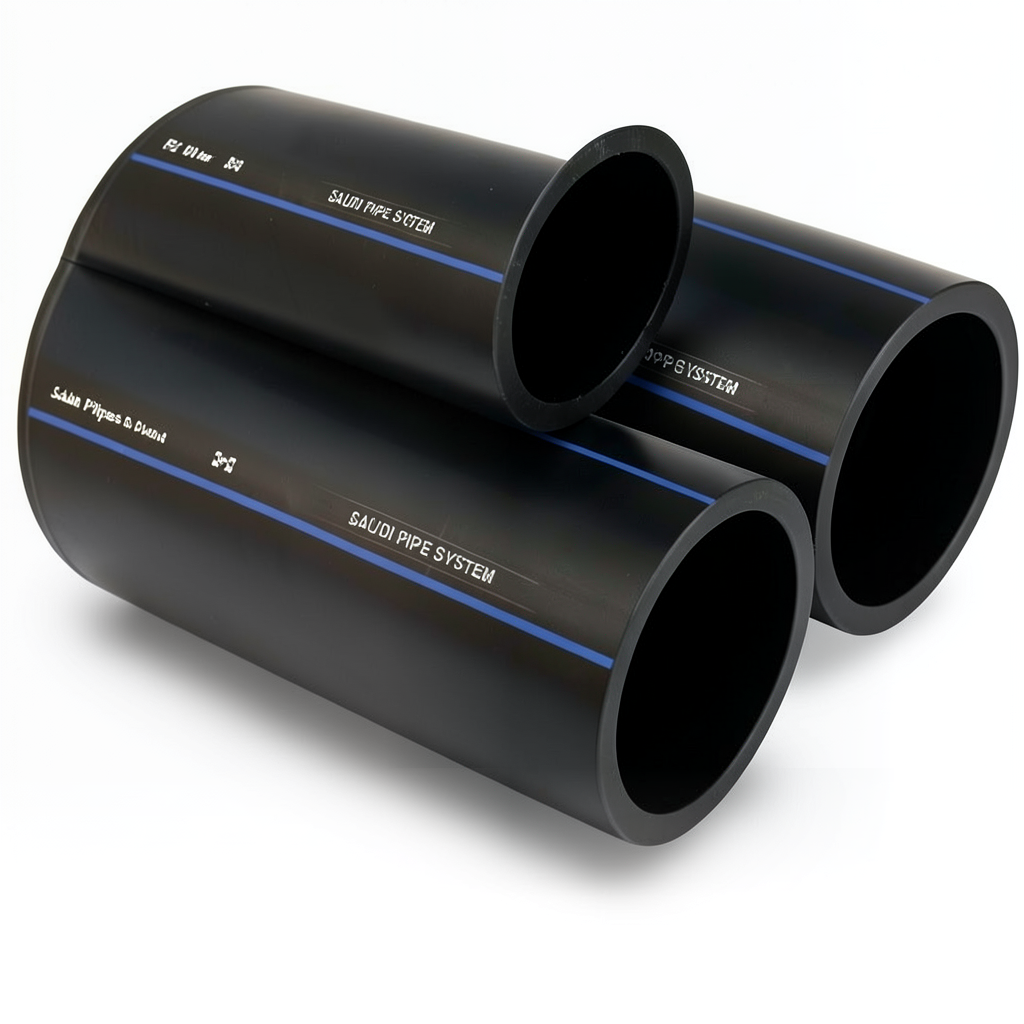 SPS HDPE Pipe PE 100 Pressure 6 Bar Outside Diameter 50 mm Thickness 2 mm Black | Saudi Pipes Systems (SPS)