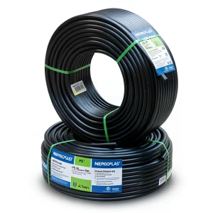 أنابيب HDPE PE 80 ضغط 6 بار قطر خارجي 90 مم سمك 4.1 مم لون أسود | نيبروبلاست