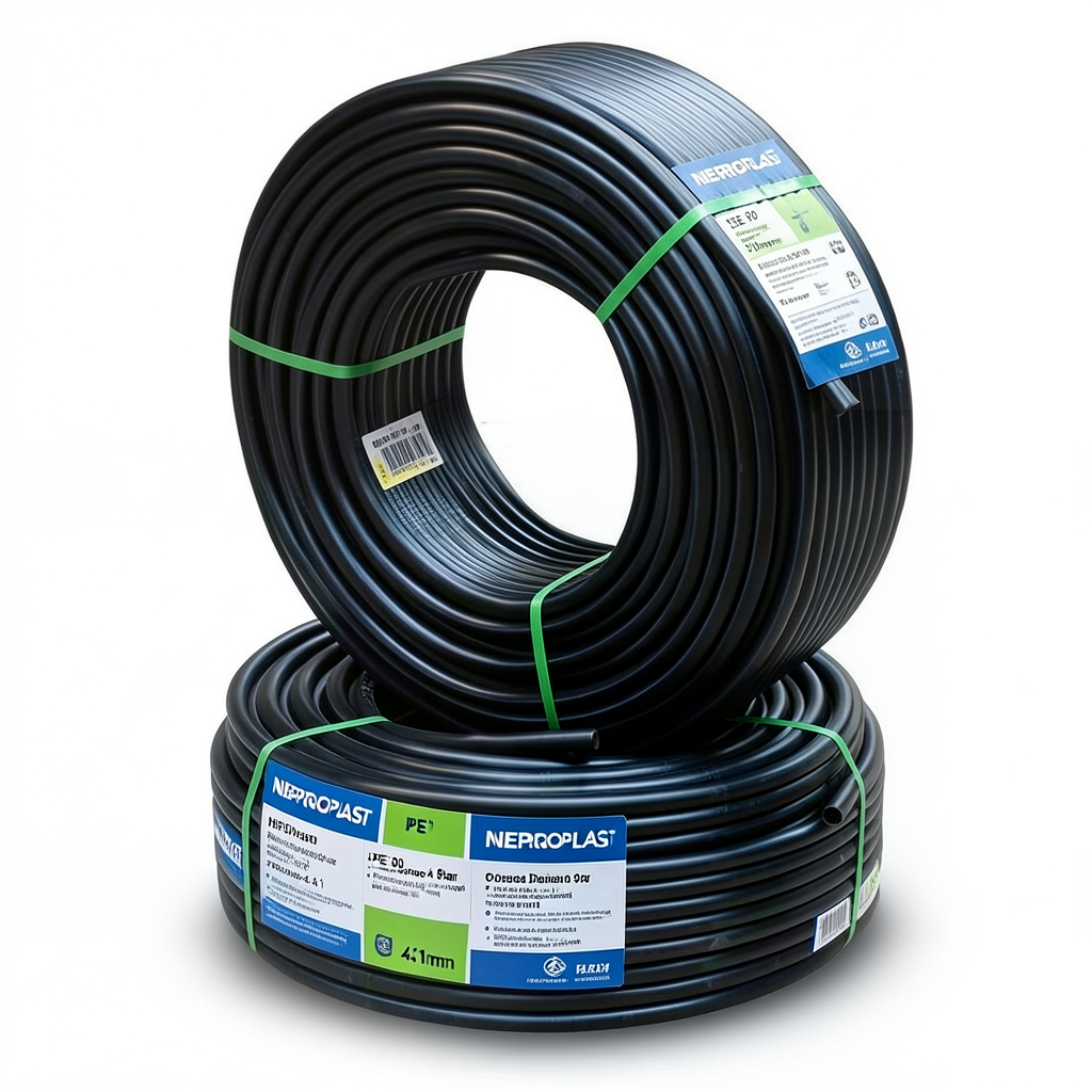HDPE Pipes PE 80 Pressure 6 Bar Outside Diameter 90 mm Thickness 4.1 mm Black | NEPROPLAST