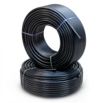 أنابيب HDPE PE 80 ضغط 6 بار قطر 125 مم سمك 5.7 مم أسود